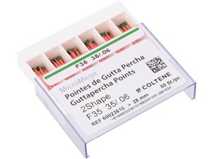MicroMega 2Shape™ Guttaperchaspitzen Konizität 06, ISO 035, Packung 60 Stück