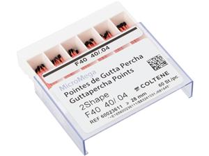MicroMega 2Shape™ Guttaperchaspitzen Konizität 04, ISO 040, Packung 60 Stück