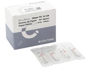 MicroMega 2Shape™ Papierspitzen Konizität 06, ISO 025, Packung 144 Stück
