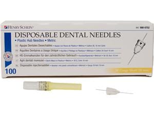 HS-Injektionskanülen, Disposable Dental Needles Gelb - 30G, 0,3 x 16 mm, kurz, Packung 100 Stück