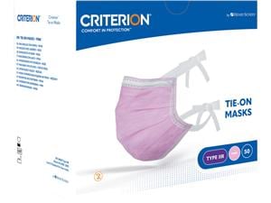 HS-Criterion® Mundschutz chirurgisch zum Binden Rosa, 3-lagig, Packung 50 Stück