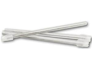 HS-Speichelsauger mit fester Kappe Farblos-transparent mit hellblauer Kappe, Packung 100 Stück