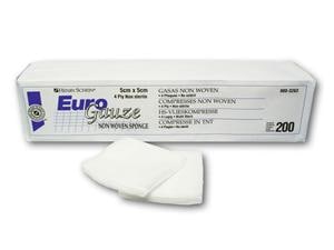 HS-Vlieskompresse Euro Gauze, unsteril Größe 5 x 5 cm, Packung 200 Stück
