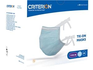 HS-Criterion® Mundschutz chirurgisch zum Binden Blau, 3-lagig, Packung 50 Stück