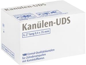 Kanülen-UDS Grau - 27G, Ø 0,4 x 35 mm, lang, Packung 100 Stück