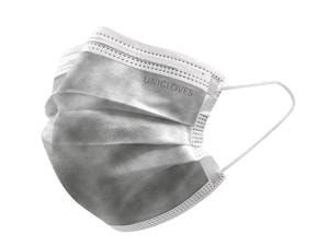 Unigloves ProfilPlus Mundschutz Grau, Packung 10 x 50 Stück