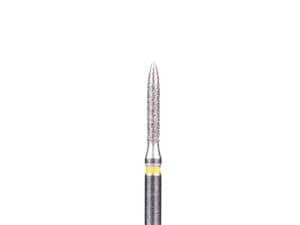 FG-Diamant Ultimate R-D, Konisch-Rund, Form 855 ISO 016, extra fein (gelb), Kopflänge 9 mm, Packung 5 Stück