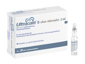 Ultracain™ D ohne Adrenalin (In Österreich nicht registriert) Brechampullen 10 x 2 ml