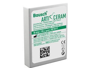 Bausch Arti-Ceram® Artikulationspapier Gerade, BK 97, grün, 100 µ, Packung 50 Blatt
