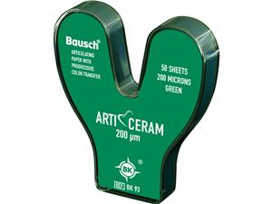 Bausch Arti-Ceram® Artikulationspapier Hufeisen, BK 93, grün, 200 µ, Packung 50 Blatt
