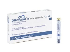 Ultracain™ D ohne Adrenalin (In Österreich nicht registriert) Zylinderampullen 10 x 1,7 ml