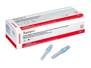 Septoject Blau - 30G, 0,3 x 25 mm, kurz, Packung 100 Stück