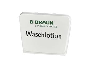 Clip für Wandspender plus Mit Beschriftung "Waschlotion", Packung 25 Stück