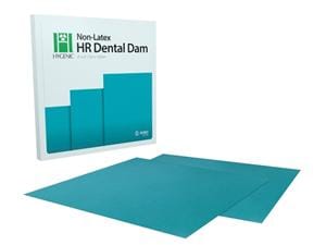 Hygenic® Non-Latex Kofferdam Teal, Format (6" x 6"), Packung 15 Blatt