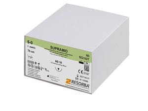 SUPRAMID schwarz - Nadeltyp HS 20 USP 5-0, Länge 75 cm, Packung 36 Stück