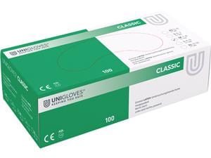 Unigloves® Classic gepudert Größe M, Packung 100 Stück