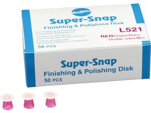 Super-Snap, Scheiben - Nachfüllpackung Minischeibe, rot - extra-fein, beidseitig beschichtet, Packung 50 Stück