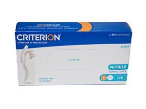 HS-Nitril Handschuhe light puderfrei, weiß, Criterion® Nitril Größe S, Packung 100 Stück